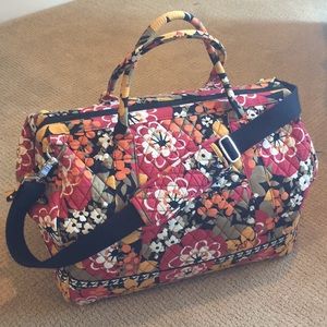 Vera Bradley floral weekender bag